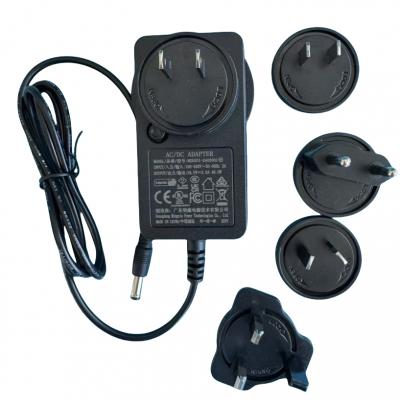 24V 2A Detachable Plug Power Adapter with Multi-Country Plugs