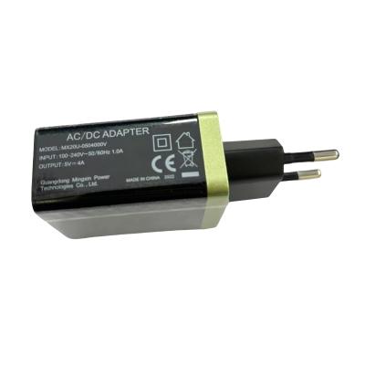 5V 4A USB Charger for Massage Guns CE ROHS FCC Certified